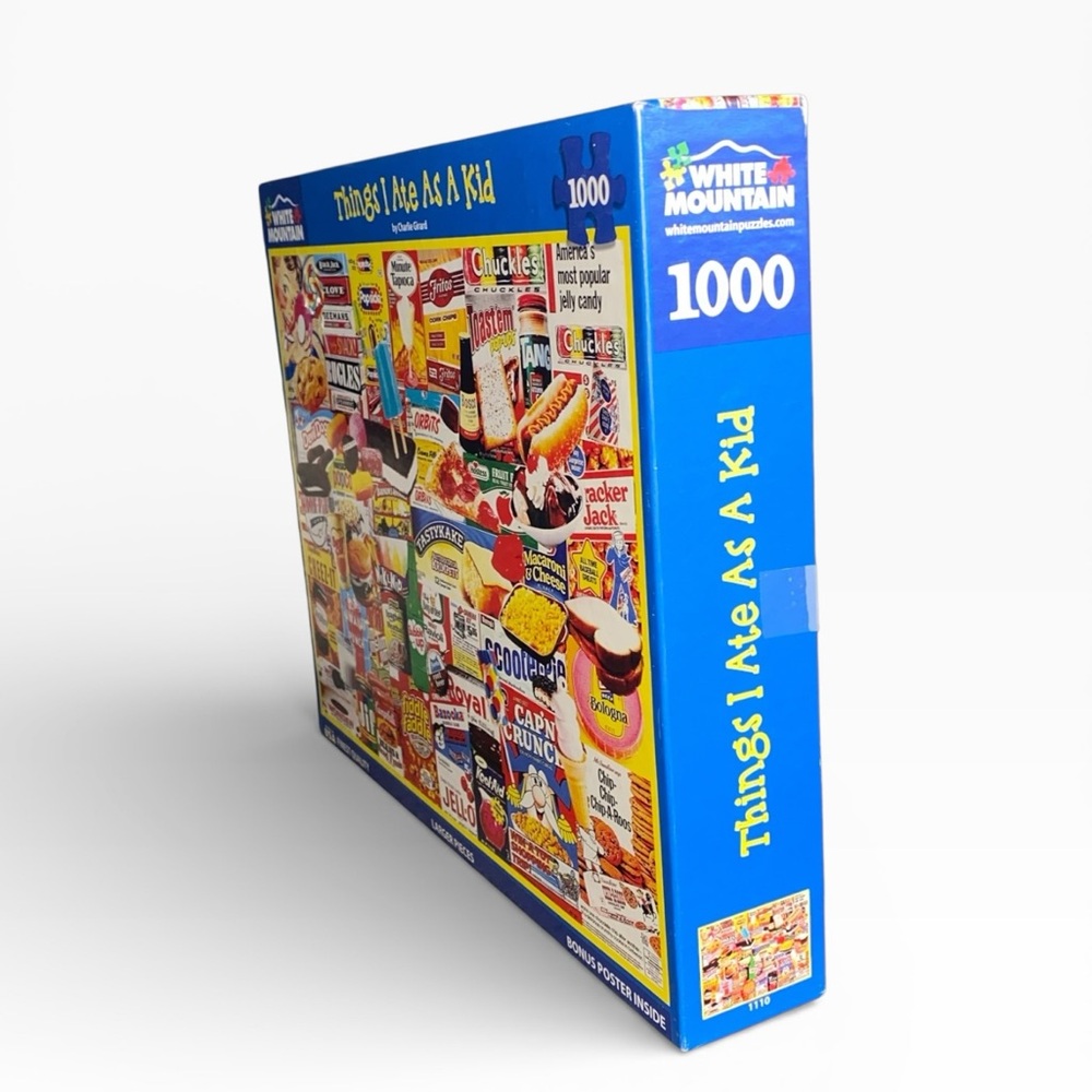 White Mountain “Things I Ate as a Kid” 1000 Piece Jigsaw Puzzle Complete - Picture 4 of 6